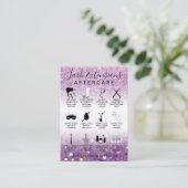 Carte De Visite Lilac Purple Parties scintillant Lash Extension Af (Debout devant)