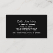 Carte De Visite Lilac Rose, fleuriste (Dos)