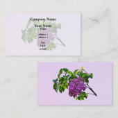 Carte De Visite Lilacs à l'ouverture (Devant / Derrière)