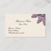 Carte De Visite Lilas au printemps, en ivoire, (Dos)
