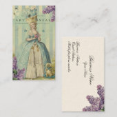Carte De Visite Lilas au printemps, en ivoire, (Devant / Derrière)