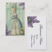 Carte De Visite Lilas au printemps, or (Devant / Derrière)