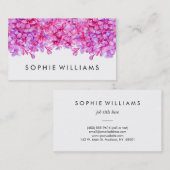 Carte De Visite Lilas floraux pourpres professionnels (Devant / Derrière)