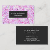 Carte De Visite Lilas mauve-clair professionnels (Devant / Derrière)