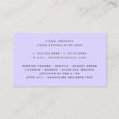 Carte de visite lilas public notaire (Dos)