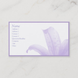 Carte De Visite Lilas simple
