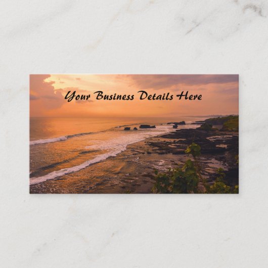 Carte De Visite L'île de Bali Sea Wave Sunset Beach Shore (Devant)