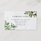 Carte De Visite L'île méditerranéenne grecque Feuille d'olive (Dos)