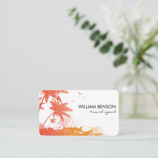Carte De Visite L'île tropicale (Debout devant)