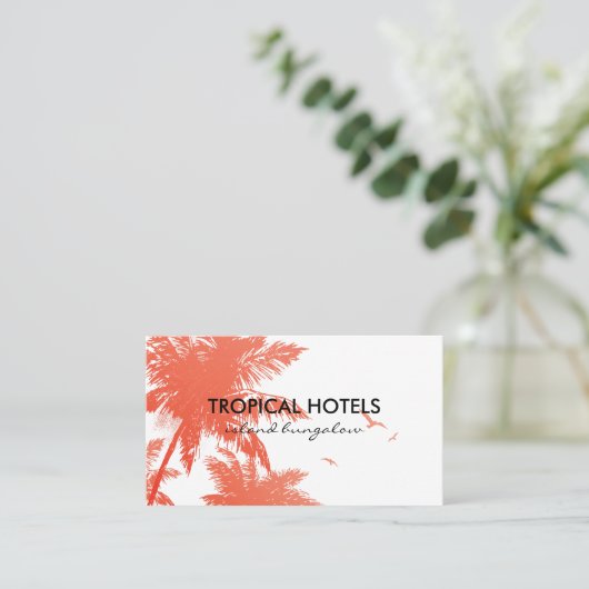 Carte De Visite L'île tropicale (Debout devant)