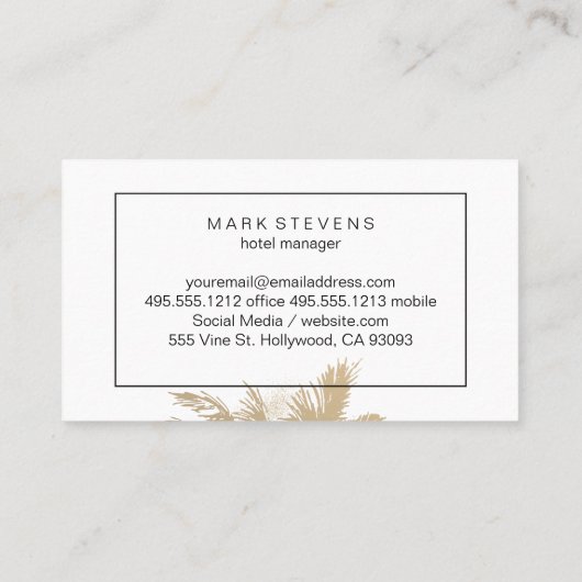 Carte De Visite L'île tropicale (Dos)