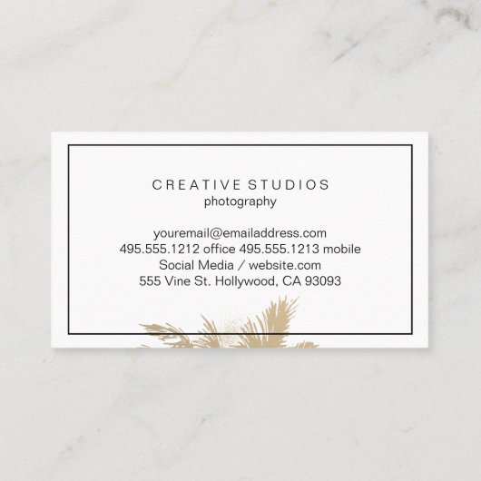 Carte De Visite L'île tropicale (Dos)