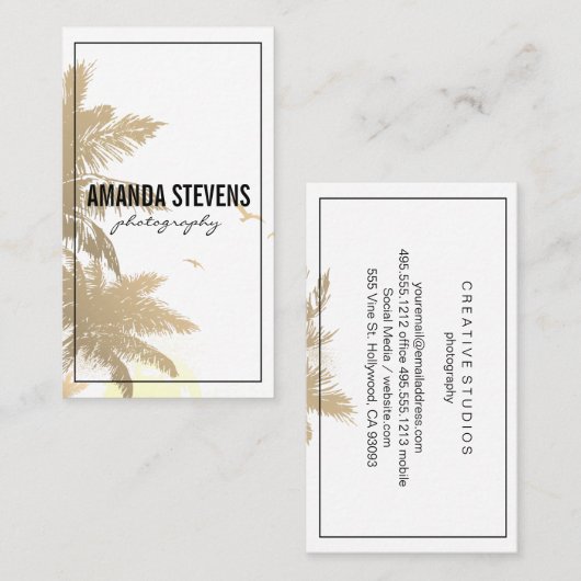 Carte De Visite L'île tropicale (Devant / Derrière)