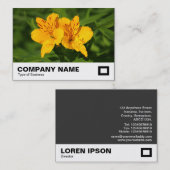 Carte De Visite Lilies péruviennes (Devant / Derrière)