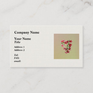 Carte De Visite Lilies Stargazer Cœur