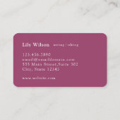 Carte De Visite Lily (Dos)