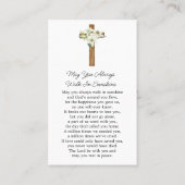 Carte De Visite Lily Cross Memorial Photo Funeral Prayer Card (Dos)