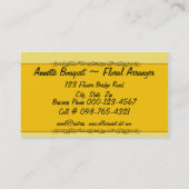 Carte De Visite Lily de torche rayonnante (Dos)