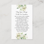 Carte De Visite Lily Memorial Photo Funeral Prayer Card (Dos)