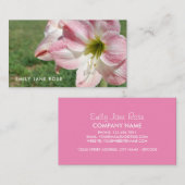 Carte De Visite Lily 'Stargazer', Lys orientaux, fleuriste (Devant / Derrière)