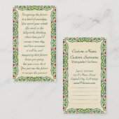 Carte De Visite L'imagination de l'avenir est un genre de citation (Devant / Derrière)