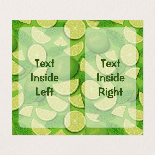 Carte De Visite Lime (Intérieur déplié)