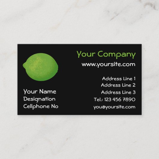 Carte De Visite Lime (Devant)