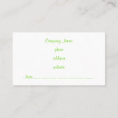 Carte de visite lime clair (Dos)