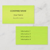 Carte De Visite Lime Green Art Abstrait (Devant / Derrière)