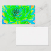 Carte De Visite Lime Green Chartreuse Succulent Sedum Rosette (Devant / Derrière)