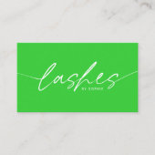 Carte De Visite Lime Green Eyelash Extensions Lashes (Devant)