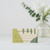 CARTE DE VISITE LIME GREEN MODERN KRAFT NOMINATION ART ABSTRAITE (Debout devant)