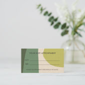 CARTE DE VISITE LIME GREEN MODERN KRAFT NOMINATION ART ABSTRAITE (Debout devant)