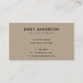 CARTE DE VISITE LIME GREEN MODERN KRAFT NOMINATION ART ABSTRAITE (Dos)