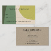 CARTE DE VISITE LIME GREEN MODERN KRAFT NOMINATION ART ABSTRAITE (Devant / Derrière)