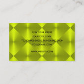 Carte De Visite Lime Vert Métallurgie Look Carreaux Diamants (Dos)