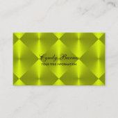Carte De Visite Lime Vert Métallurgie Look Carreaux Diamants (Devant)