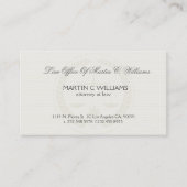 Carte De Visite Limite De La Crème Légère De La Justice (Devant)