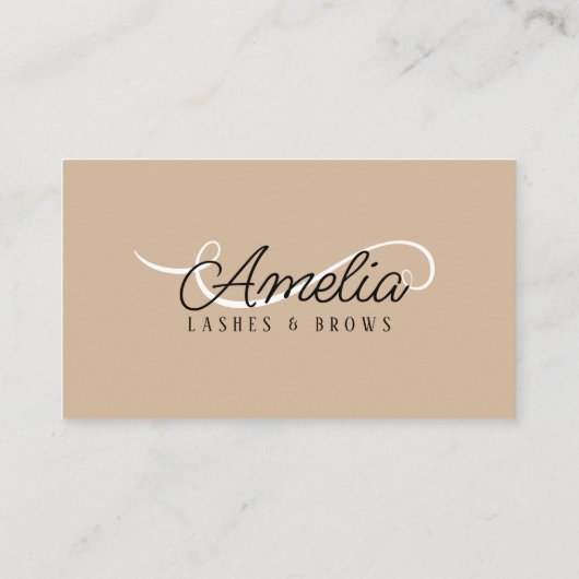 Carte De Visite Limite minimale des extensions de lash blanc à bas (Dos)