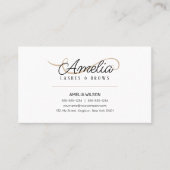 Carte De Visite Limite minimale des extensions de lash blanc à bas (Devant)