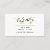 Carte De Visite Limite minimale simple Lésions oculaires en or bla (Devant)