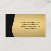 Carte De Visite Limo d'étirement | Services de pilotes (Dos)