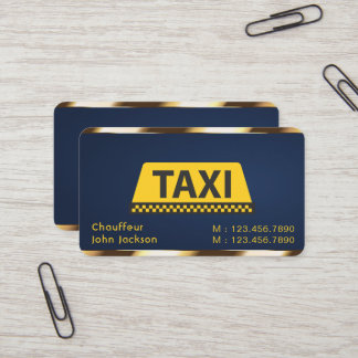 Carte De Visite Limo & Taxi Driver Modern City Professional Car