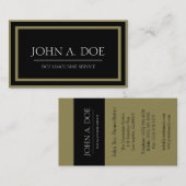 Carte De Visite Limousine Black/Antique Gold Bordure (Devant / Derrière)