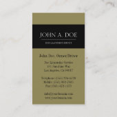 Carte De Visite Limousine Black/Antique Gold Bordure (Dos)