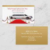 Carte de visite limousine blanche (Devant / Derrière)