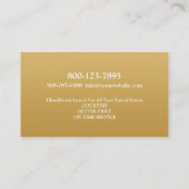 Carte de visite limousine blanche (Dos)