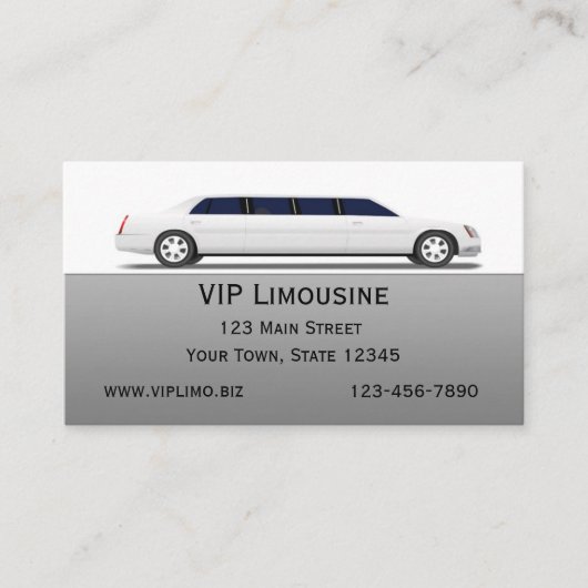 Carte De Visite Limousine blanche (Devant)