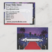 Carte De Visite Limousine de célébrité sur tapis rouge (Devant / Derrière)