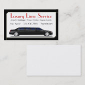 Carte De Visite Limousine d'étirement noir (Devant / Derrière)